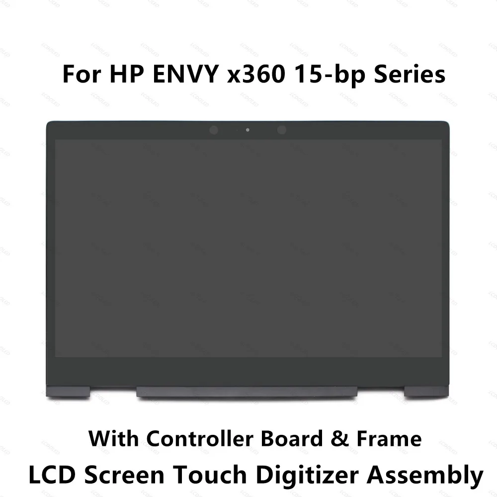 For HP ENVY 15-bp108ca 15-bp108nb 15-bp108nf 15-bp108ng 15-bp108nn Full LCD Display Screen Touch Glass Digitizer Assembly+Frame