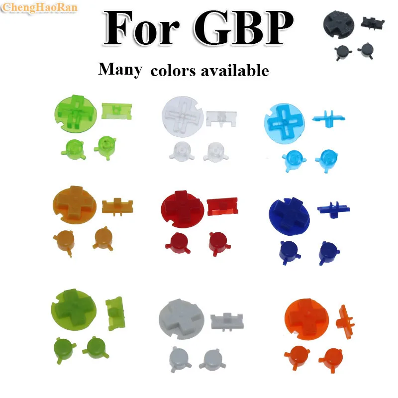 ChengHaoRan 15colors 1Set Colorful Replacement Buttons Set Replacement For Gameboy Pocket GBP On Off Button AB Buttons D Pads