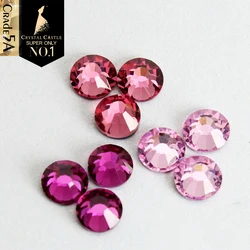 Crystal Castle Glass Beads, Pink Light Rose, Fuchsia Nail Art, Strass Glitter, Flatback Stone, Hotfix Rhinestones and Decoration