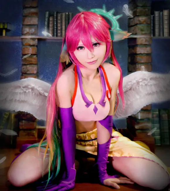 No Game No Life Jibril Uniforms Cosplay Costume + Wings