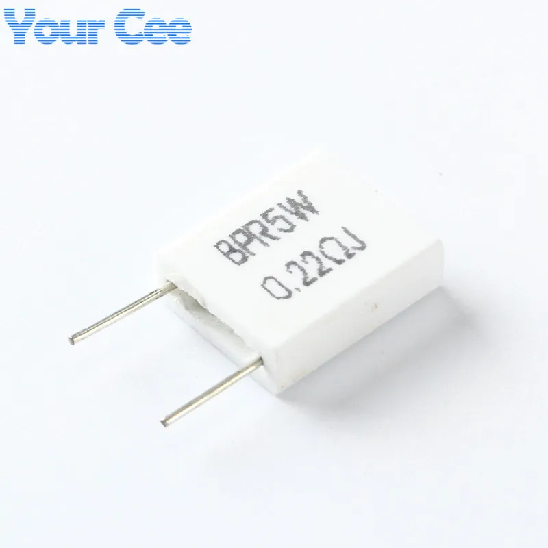 50pcs 5W 0.22 ohm 0.22R BPR56 Non-inductive Ceramic Cement Resistor Electronic Component