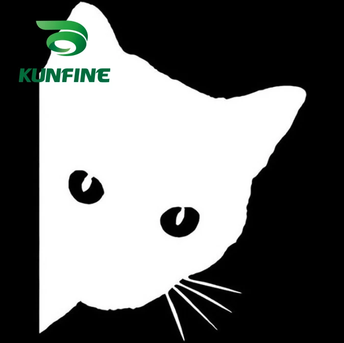 KUNFINE Car Styling Cat Head Car Sticker Vinyl Decal Decoration Film Car Diy Sticker Tuning Parts