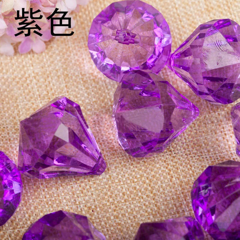 3 Sizes 15 Colors Prismatic Shape Acrylic Beads Faceted Cabochons Jewelry Findings DIY Handicraft Decoration Accessories