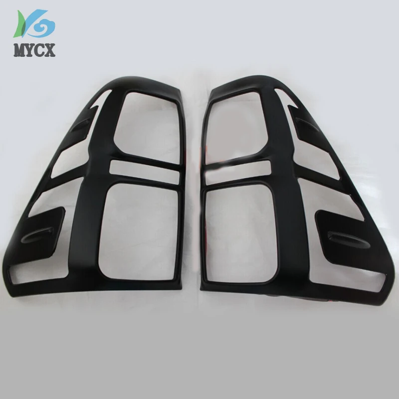 

For toyota hilux light accessories ABS matte black color tail light cover trim for toyota hilux revo 2015-2017 rear lamp hood