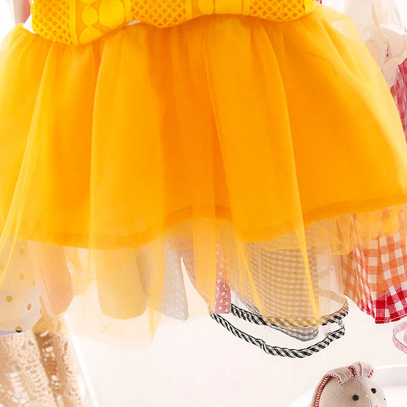 0-2Y Summer Newborn Baby Girl Clothing Cute Toddler Girls Dress Cotton Mesh Princess Party Birthday Costume Infant Kids Sundress