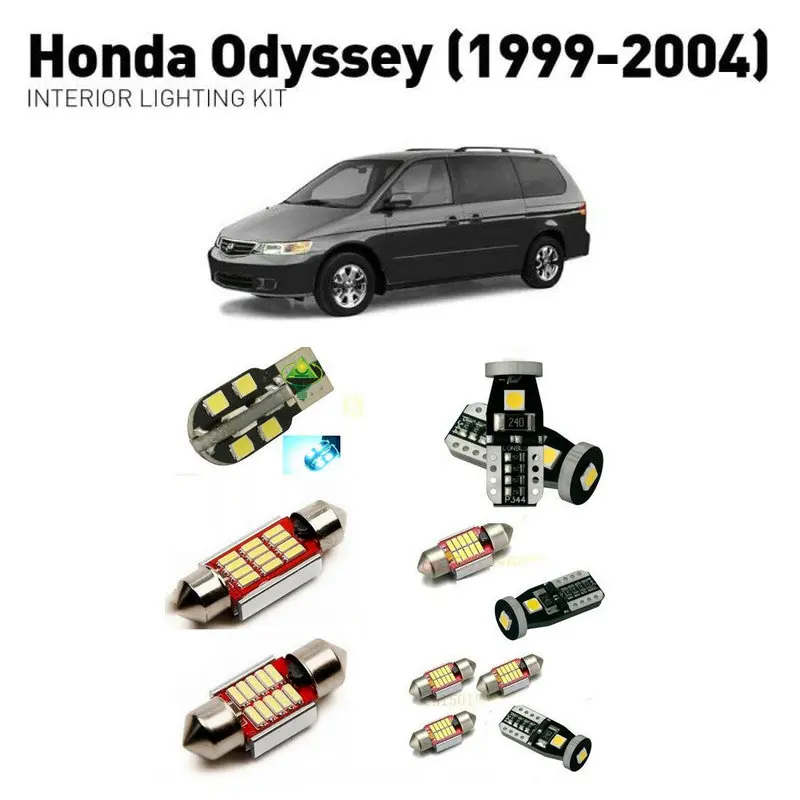 

Led interior lights For Honda odyssey 1999-2004 13pc Led Lights For Cars lighting kit automotive bulbs Canbus