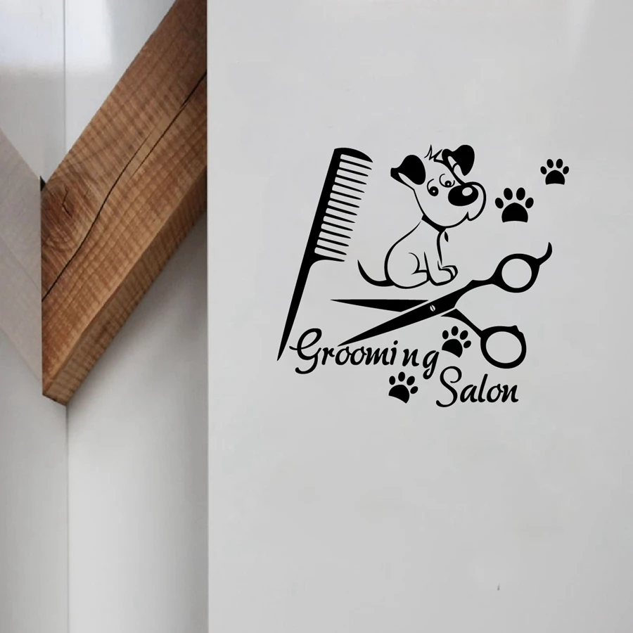 Salon pielęgnacji zwierząt domowych Dekoracje ścienne Pies Mural na ścianie Winylowa naklejka artystyczna do dekoracji sklepu zoologicznego — zdjęcie 4