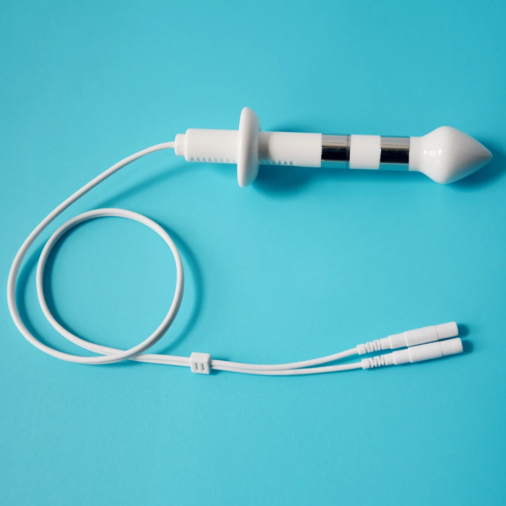 Anal Probe Insertable Electrode Electrical Stimulation Pelvic Floor Exerciser Incontinence Therapy Use With TENS/EMS Units