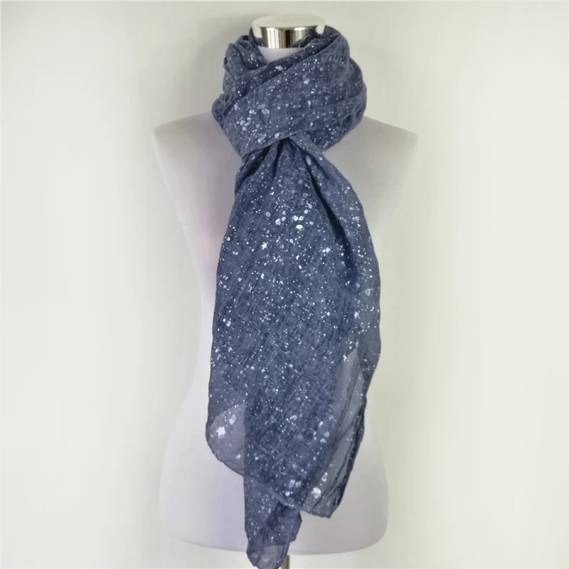 New spring silk scarves shawl long soft cotton autumn warm Star point scarf female Women's Hot silver scarves