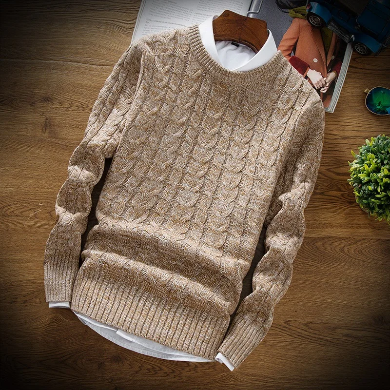 

New Fashion Men 'S Christmas Sweater Thick Warm Men 'S Pullover Sweaters Man 'S Knitwear Slim Fit Pull Homme