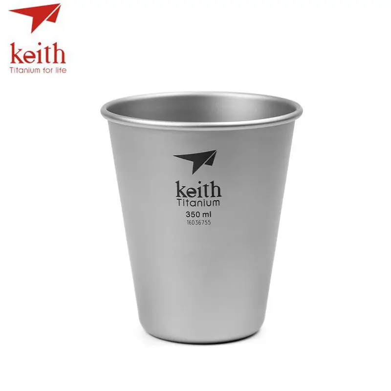 

Keith Pure Titanium Beer Mugs Drinkware Outdoor Camping Colored Titanium Coffee Cups Ultralight Travel Mug 350ml 450ml 40g 45g