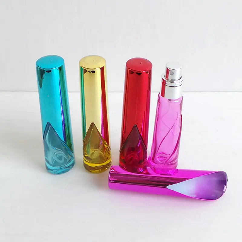 10pcs/Lot Hot 15ml Multicolor Refillable Portable Mini Perfume Bottle Travel Aluminum Glass Spray Atomizer Empty Scent Bottle