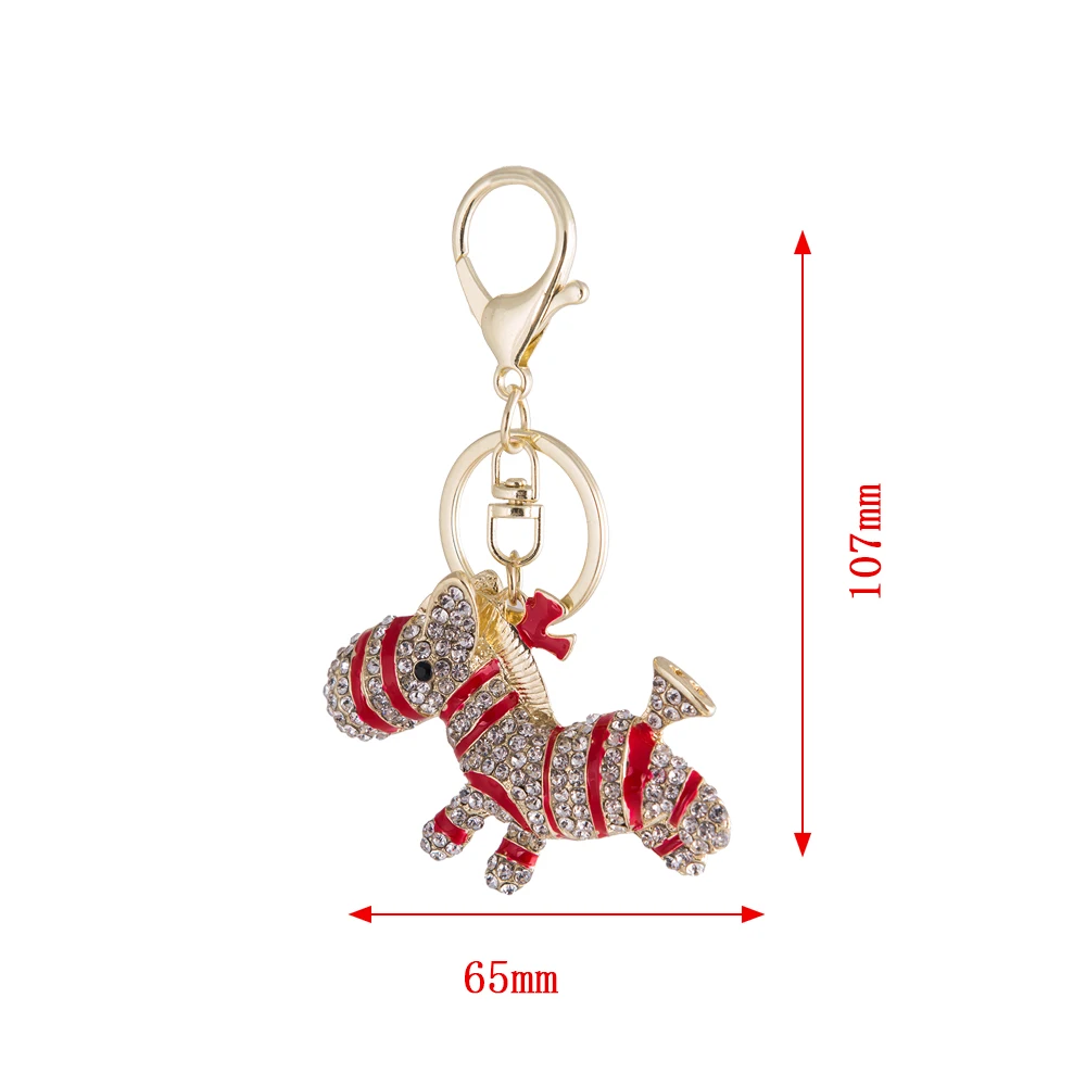 Car Keychain Full Body Diamond Beauty Horse Home keyrings Decoration Ornaments Auto Styling Holiday Friend Gifts Car Accessories