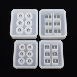 SNASAN Silicone Mold For jewelry Making 12mm 16mm Cube Ball Beads With Hole 6 Compartment Epoxy Resin Silicone Mould Handmade