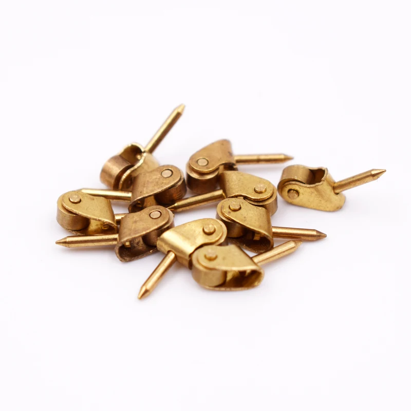 Umdolly 10pcs/lot 1:12 Scale Miniature Pulley Golden Wheel DIY Dollhouse Hardware Furniture DIY Accessory