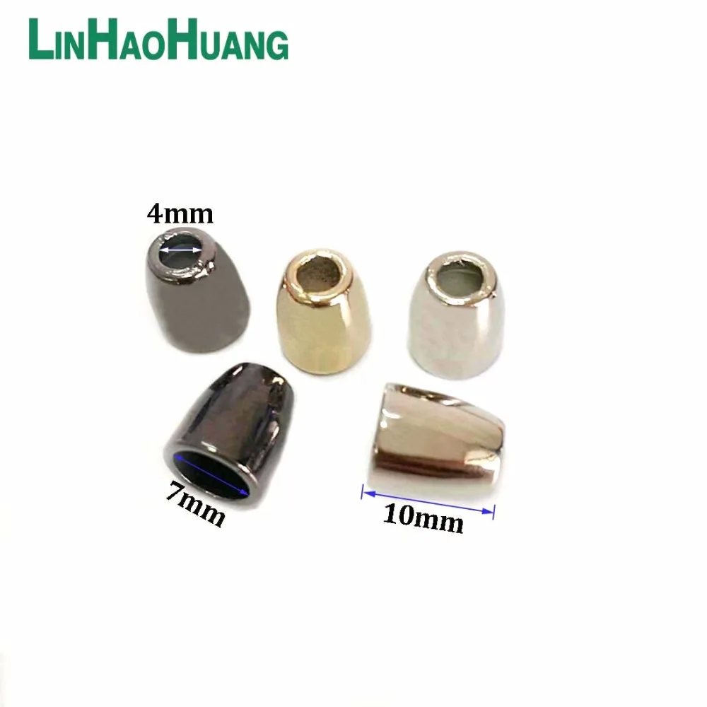 Wholesale 60pcs/lot metal zinc alloy bell stoppers cord ends lock Nickel/Black nickel/Light gold free shipping Bell-7MM