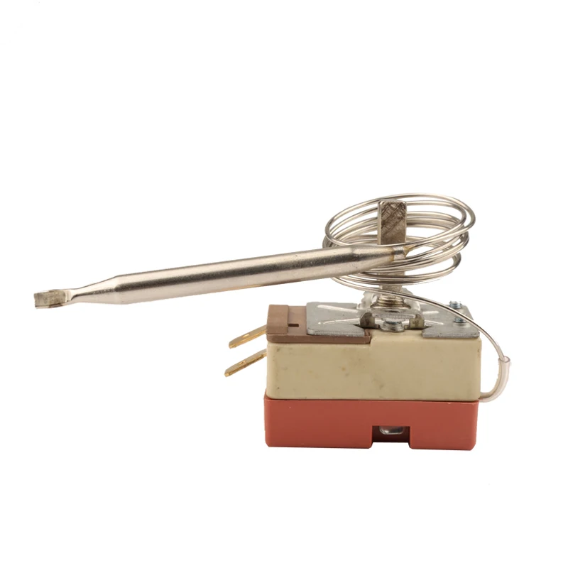 30-110 Degrees Celsius 250V 16A 2-pin Capillary Dial Thermostat - Normally Closed Switch for Water Heater Electric Oven