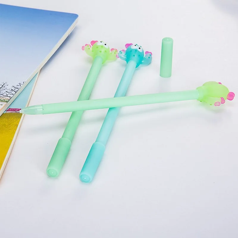 1 Pcs Creative Silicone Cactus Cute Shape Black Neutral Pen Signature Pen kawaii stationary school office supplies