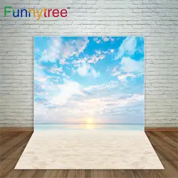 Funnytree photography backdropsColored beach sunset photocall photography studio funds