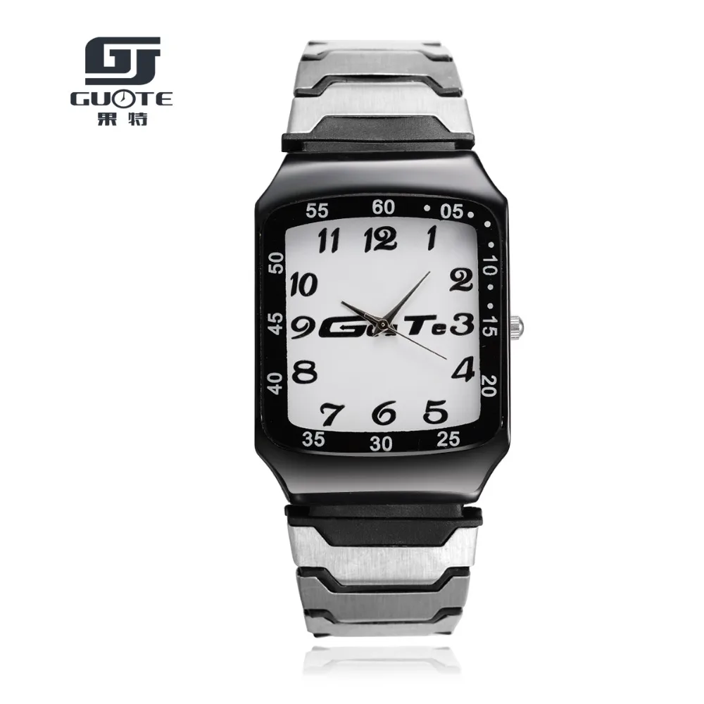 Reloj de cuarzo rectangular para hombre y mujer, cronógrafo deportivo con correa de acero inoxidable, marca de lujo, a la moda, novedad