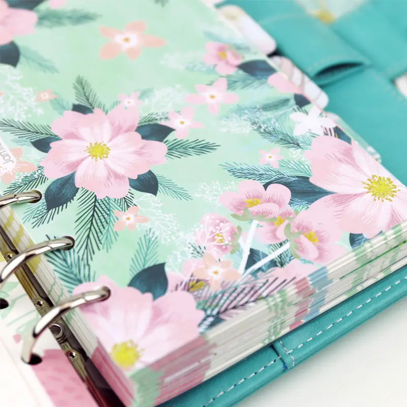 A5 A6 A7 Notebook Planner Accessories Flower Colorful Dividers Inner Page 5pcs Per Set Filler Papers Match For Filofax Agenda