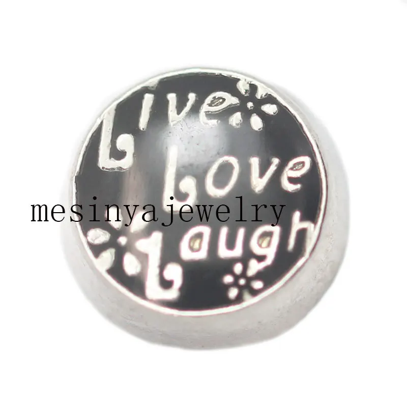 10pcs  live  love laugh  floating charms for glass locket  Min amount $15 per order mixed items, FC-106