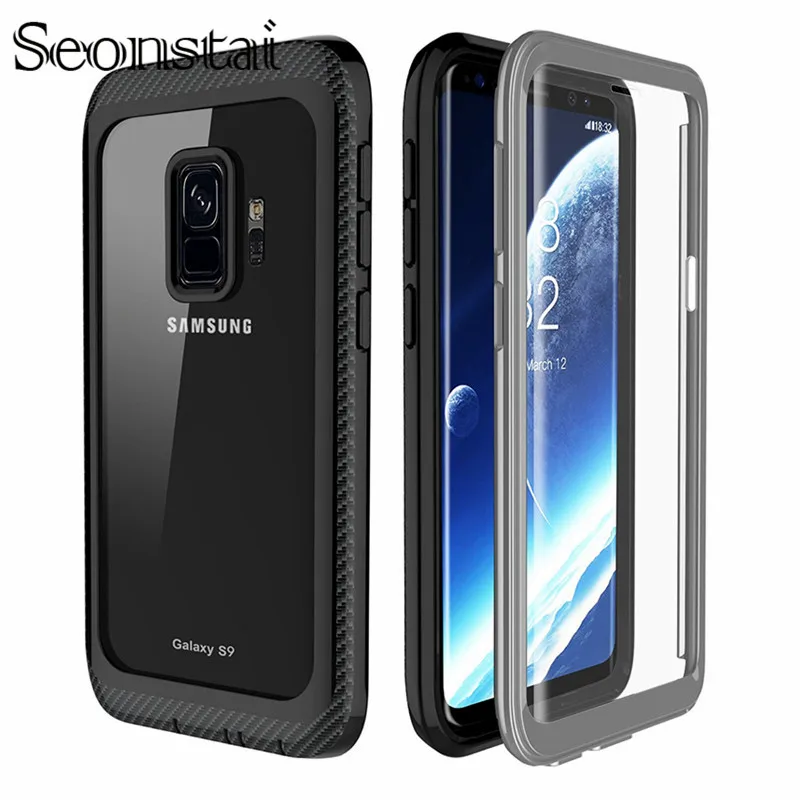 Shockproof Case for Samsung Galaxy S8 S8Plus Bumper Transparent Coque for Samsung S9 S9Plus Armor Outdoor Sport Clear Shell