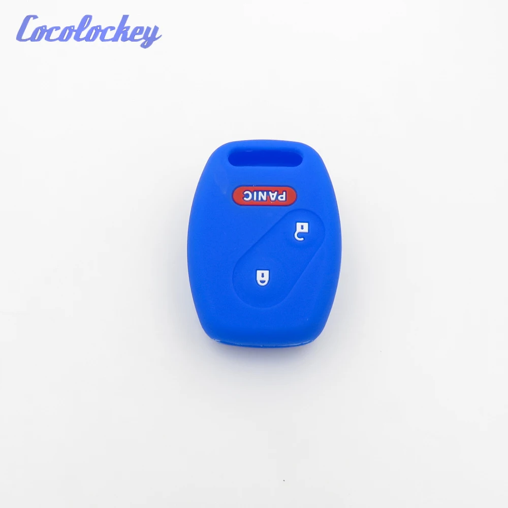 Cocolockey Silicone Car Key Cover Fob Case Skin Set 3Buttons For Honda FIT INSIGHT Civic Accord Remote Keyless Holder 2+1 Button