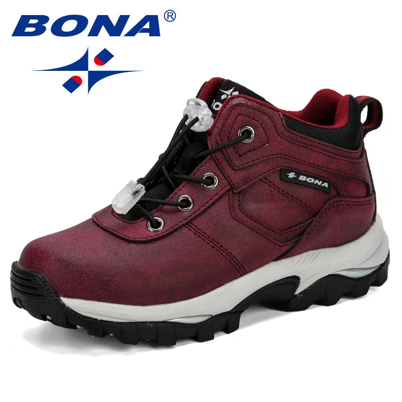 BONA-Baskets en cuir synthétique pour garçons et filles, chaussures de sport confortables et décontractées pour enfants