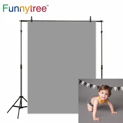 Funnytree photography backdrops light gray Solid color baby birthday newborn fond studio photo background photophone wall-paper