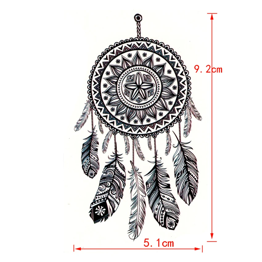 New Feather Waterproof Temporary Tattoos Men Body Arts flash tattoo Sexy Product  Beauty dreamcatcher Makeup Tatoo