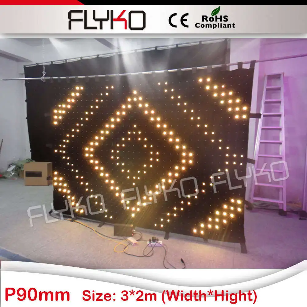 2x3m P9 RGB full color led black cloth