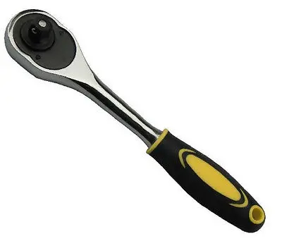 

Black and Yellow PVC Coated Handle 1/2" Ratchet Wrench Handy Tool