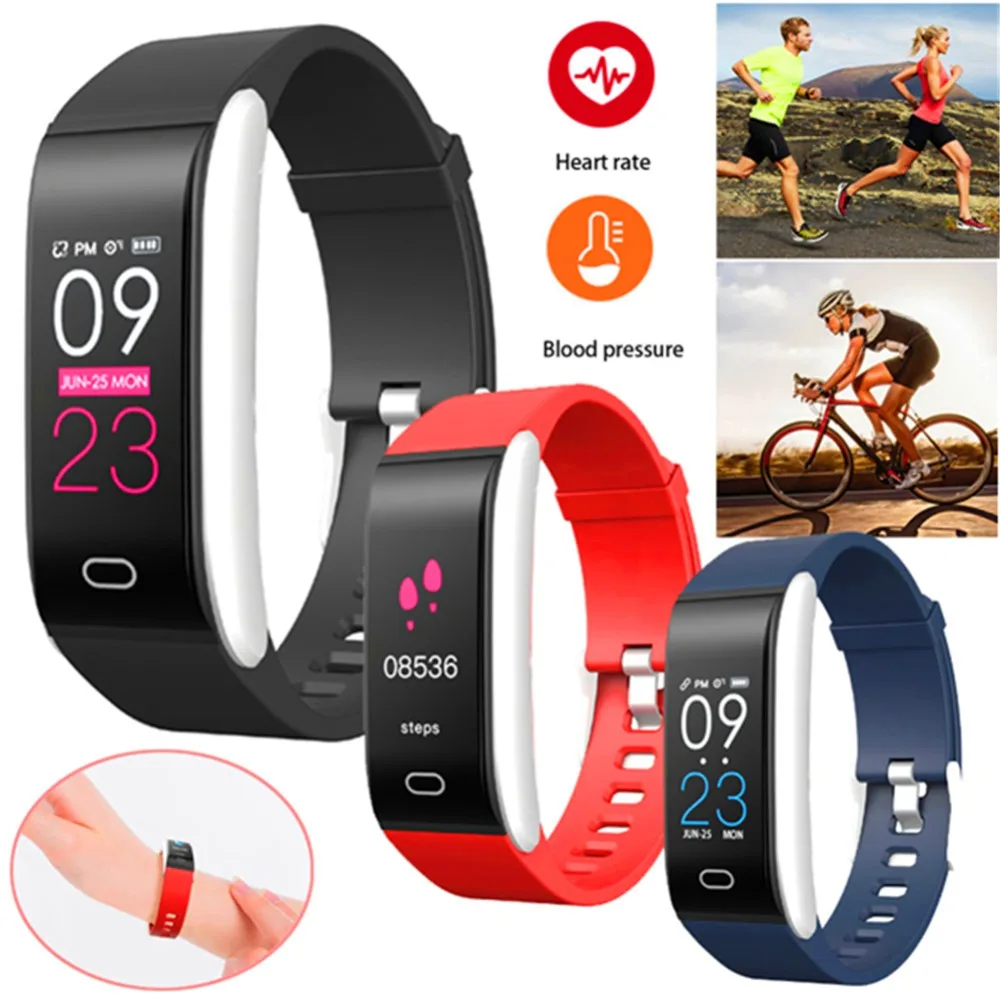 Heart Rate Blood Pressure Monitor Smart Watch Call SMS Reminder Sports Bracelet For Samsung iPhone Motorola Huawei