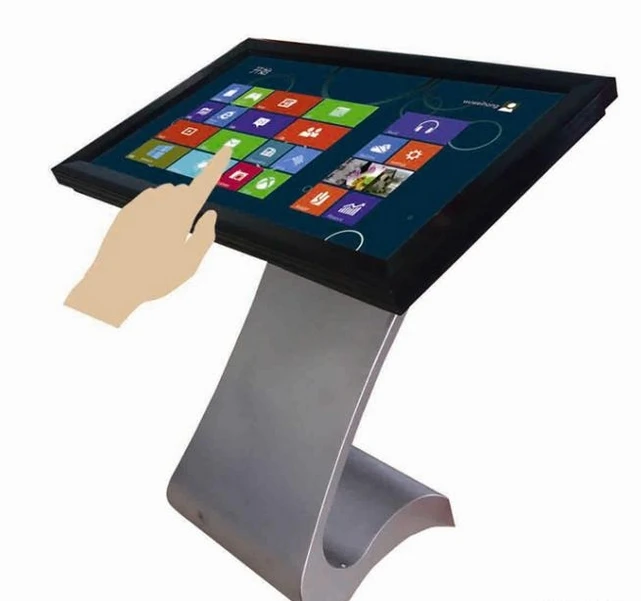 Suporte de chão multimídia lcd tft hdmi com tela de toque de 42 polegadas, wi-fi, horizontal, interativo