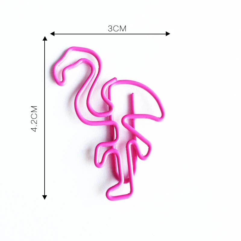 10Pc Pink Cute Flamingo Paperclip Baby Shower Birthday Party Decorations Kids Flamingo Notebook Bookmark Photo Picture Paperclip