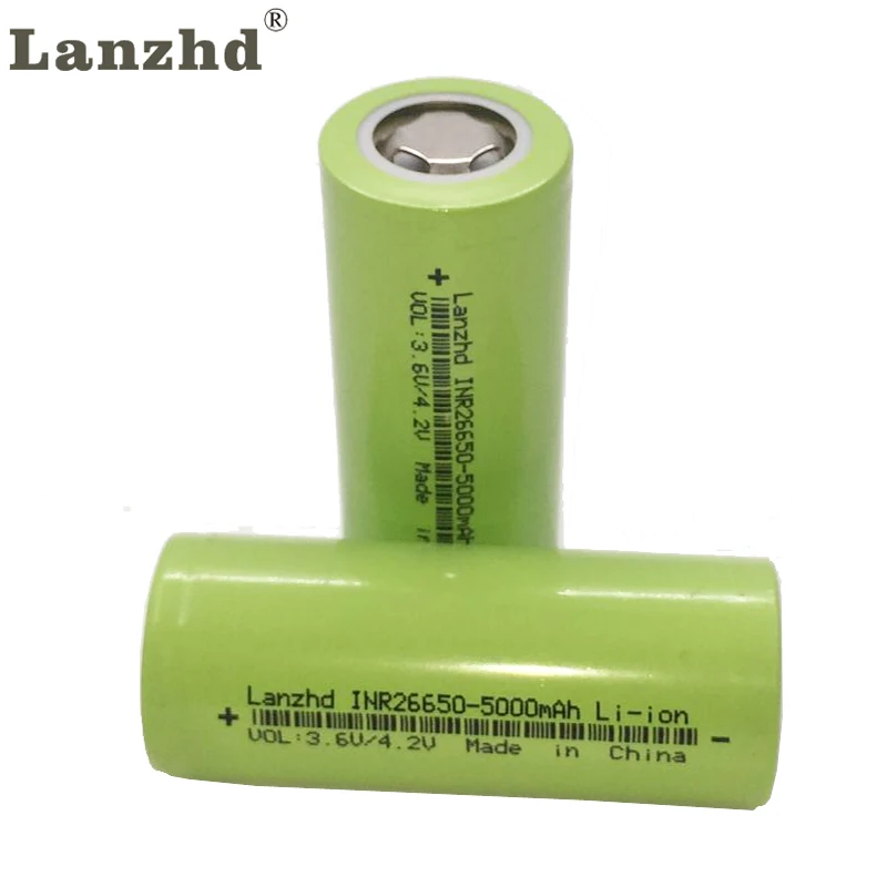 

2PCS lithium li 50A 26650 5000mah battery 3.7V 26650 Rechargeable batteries 50A Suitable For Flashligh bicycle batteries