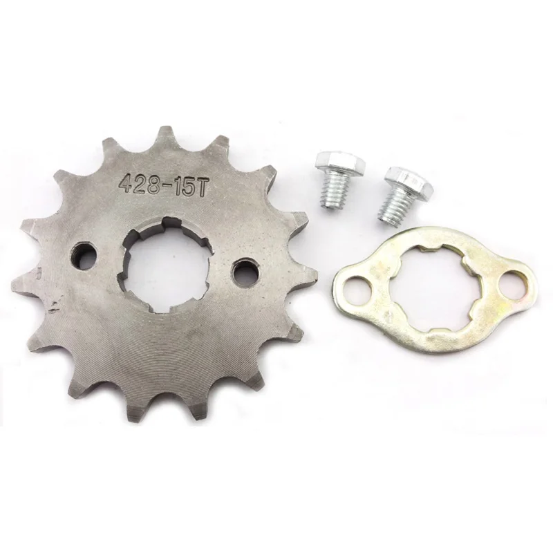 428 15 T Tooth 20mm ID Front Engine Sprocket For CRF XR50 TTR SSR Dirt Pit Bike ATV Quad Go Kart Buggy Moped Scooter Motorcycle