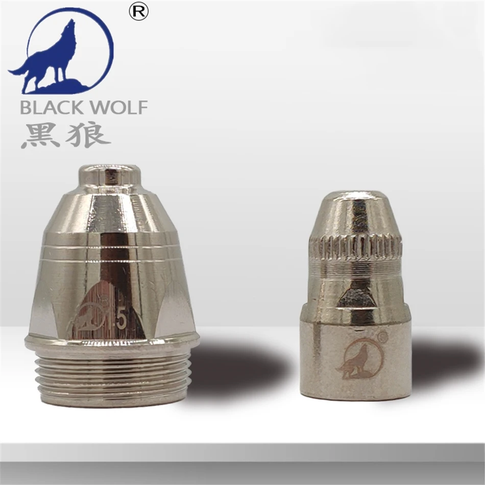 Chất Lượng Cao P80 Inverte Cắt Plasma Súng Cắt Plasma Tiêu Hao Sói Đen Phụ Kiện Vòi Phun Đầu Điện Cực CNC 100PK