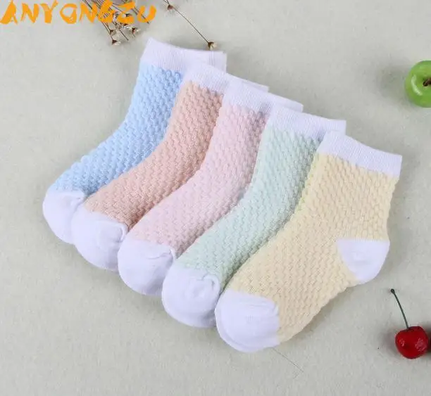 5pairs New arrival Candy Color Baby Girl boy socks kids cotton Socks 5 colors Spring summer Socks cute bear Children Socks