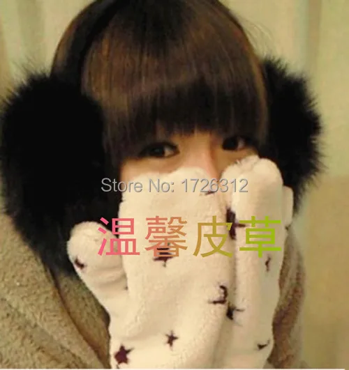 

winter fox fur earmuffs fur ear cover sub ultralarge earmuffs