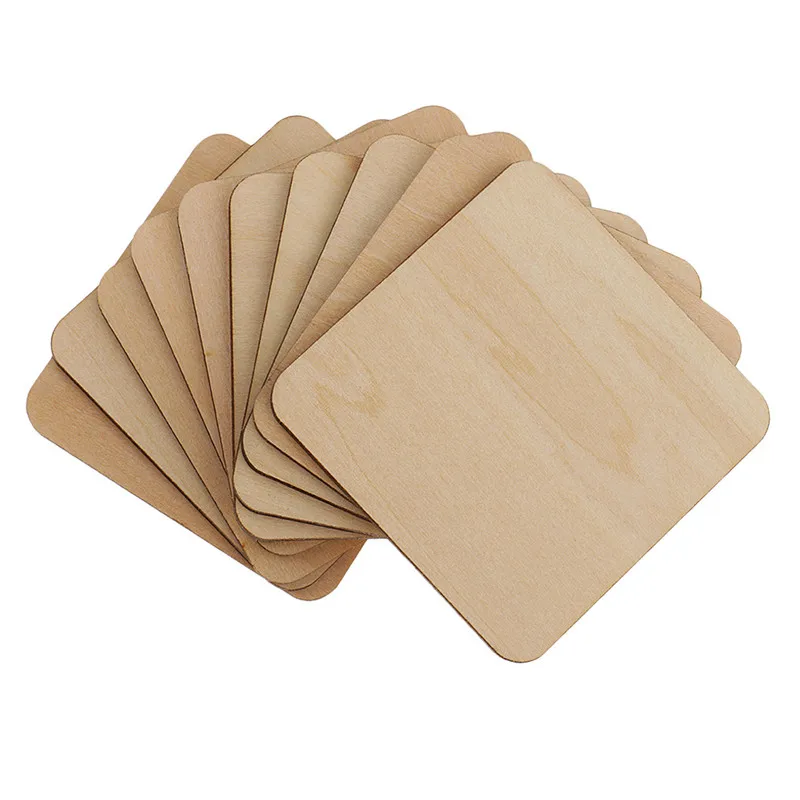 25pcs 60mm 2.36inch Unfinished Blank Wood Pieces Wooden Slices Unfinished Wood Cutouts for Wood Painting Carving