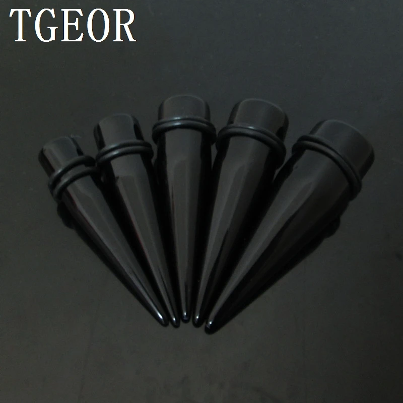 Hot  wholesale fashion mixed 5 gauges big size piercing ear expander 100pcs large gauges acrylic ear taper