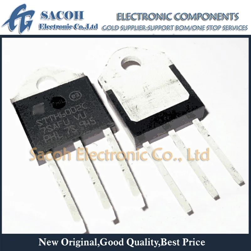 

Refurbished Original 10Pcs/Lot STTH6002CPI OR STTH3002CPI TOP3I 60A 200V High Efficiency Ultrafast Diode