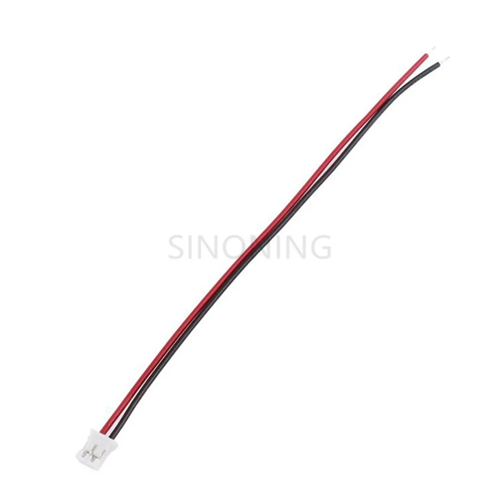 10pcs Micro JST 1.25mm 2P Male Connector Wires Cables 150mm red black line