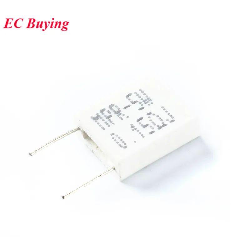 Resistor de cimento cerâmico não indutivo, BPR56, 0,1 0,15 0,22 0,25 0,33 0,5 ohm, 0.1R 0,15R 0,22R 0,25R 0,33R 0,5R, 5W, 10Pcs