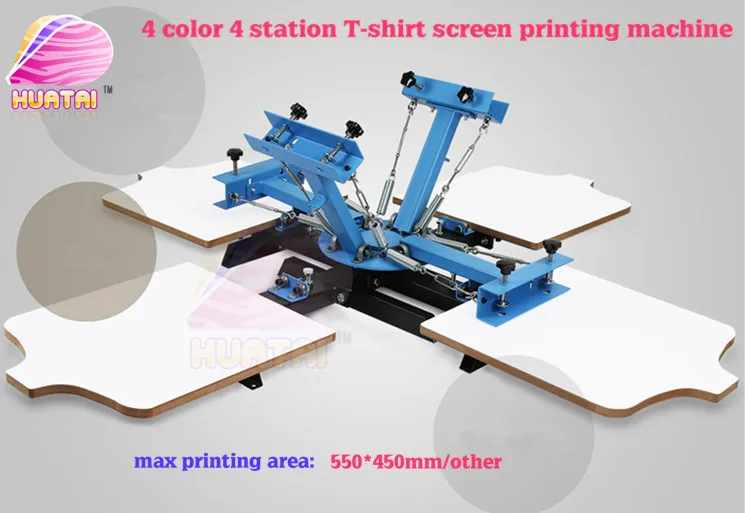 4 color 4 stations screen printing machine for t shirts without base good quality free shipping (many areas)with fast delivery