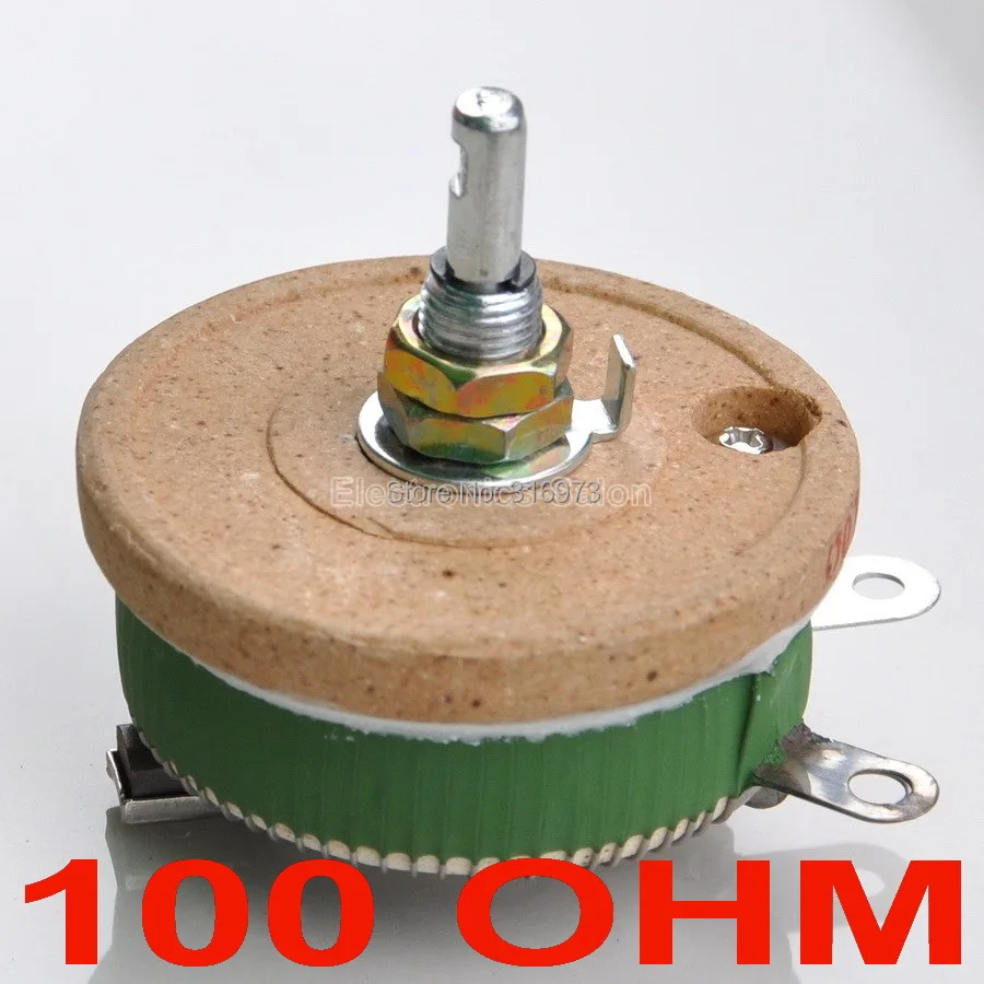 

50W 100 OHM High Power Wirewound Potentiometer, Rheostat, Variable Resistor, 50 Watts.