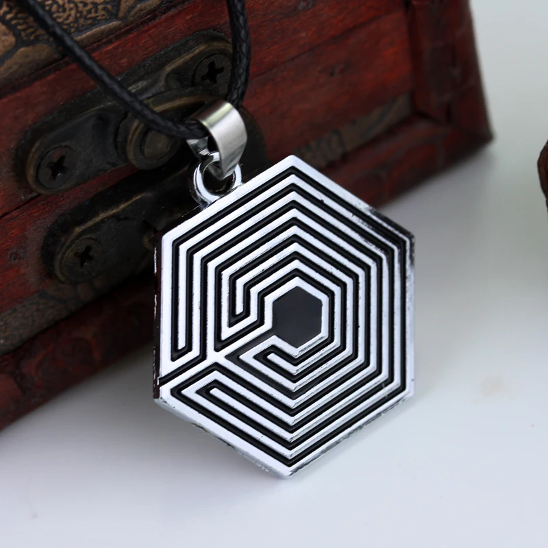 The Maze Runner Percy Jackson Necklace The Battle Of The Labyrinth Silver Color Leather NeckChain Movie Men Jewelry