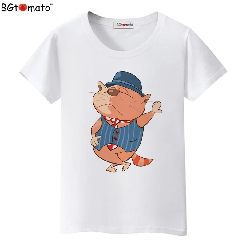 

BGtomato Personality Design cartoon mouse tshirt Original brand kawaii Shirts women Short sleeve casual funny Tops Tees